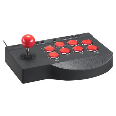 Subsonic Multi-Arcade Stick, PS3/PS4/Xbox Series XS, Xbox One & PC Compatible, Black & Red (SA5662)