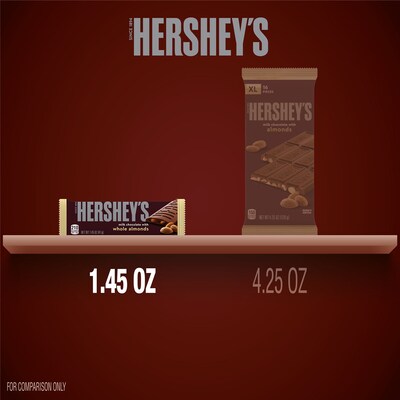 HERSHEY'S Milk Chocolate with Whole Almonds Candy Bars, 1.45 oz., 36/Box (HEC24100)