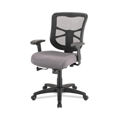 Alera® Elusion™ Series Height & Width Adjustable Arm Ergonomic Mesh Swivel Computer and Desk Chair, Gray (ALEEL42BME40B)