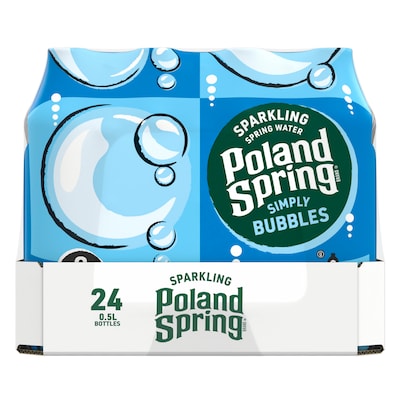 Poland Spring Simply Bubbles Sparkling Water, 16.9 oz., 24/Carton (12349574)