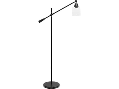 Lalia Home Studio Loft 55.5 Matte Black Floor Lamp with Cylindrical Shade (LHF-5021-BK)