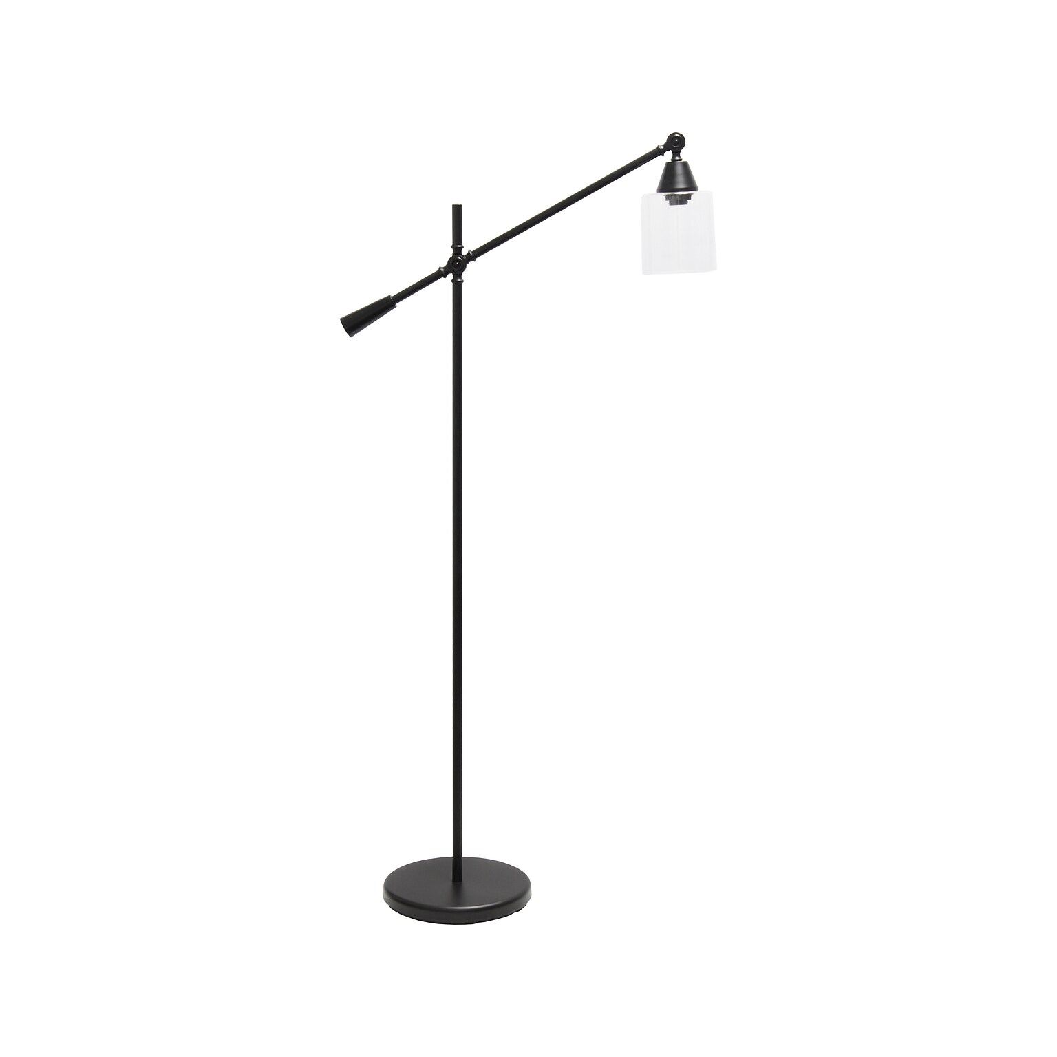 Lalia Home Studio Loft 55.5 Matte Black Floor Lamp with Cylindrical Shade (LHF-5021-BK)