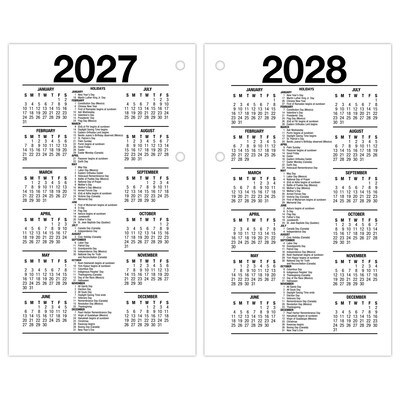 2026 AT-A-GLANCE 6" x 3.5" Daily Calendar Refill Pages, White (E717-50-26)