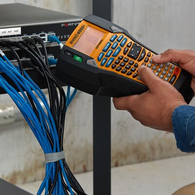 Dymo Rhino 6000+ Portable Non-Thermal Label Maker, Black & Yellow (2122499)