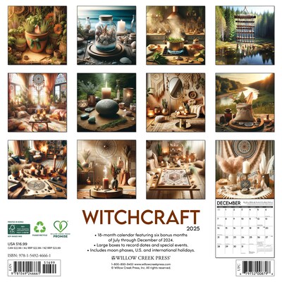 2025 Willow Creek Witchcraft-Theres Magic in All of Us 12 x 12 Yearly Wall Calendar (46661)