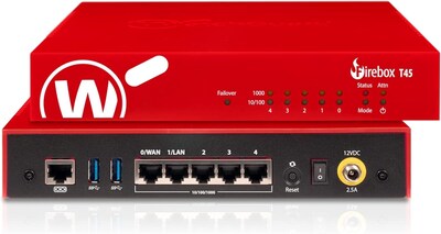 WatchGuard Firebox T45 Network Security/Firewall Appliance, Desktop (WGT47641-US)