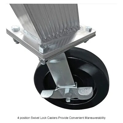 Global Industrial Height Adjustable Aluminum Gantry Crane, 12'W x 9'6"-12'H, 4000 Lb. Capacity (B2262132)