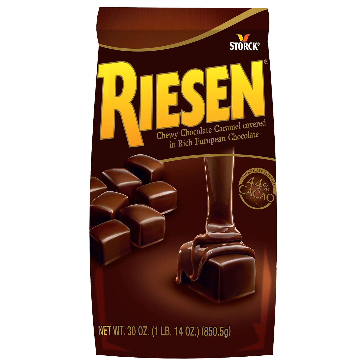 Riesen Chewy Caramel Dark Chocolate Pieces, 30 oz. (SUL398052)