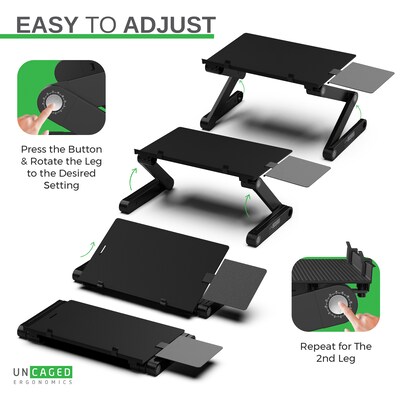 Uncaged Ergonomics WorkEZ Adjustable Keyboard Tray, Black (WEKTB)