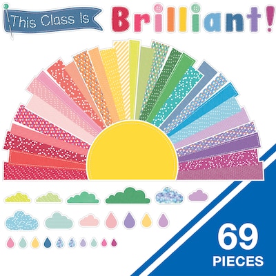 Carson Dellosa Crafty and Cool Motivational This Class Is Brilliant Bulletin Board Set, 69 Pieces/Set (110597)