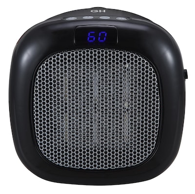 Good Housekeeping 750 Watt 2560 BTU Plug-In Portable Ceramic Electric Wall Heater (MH11R-BK)