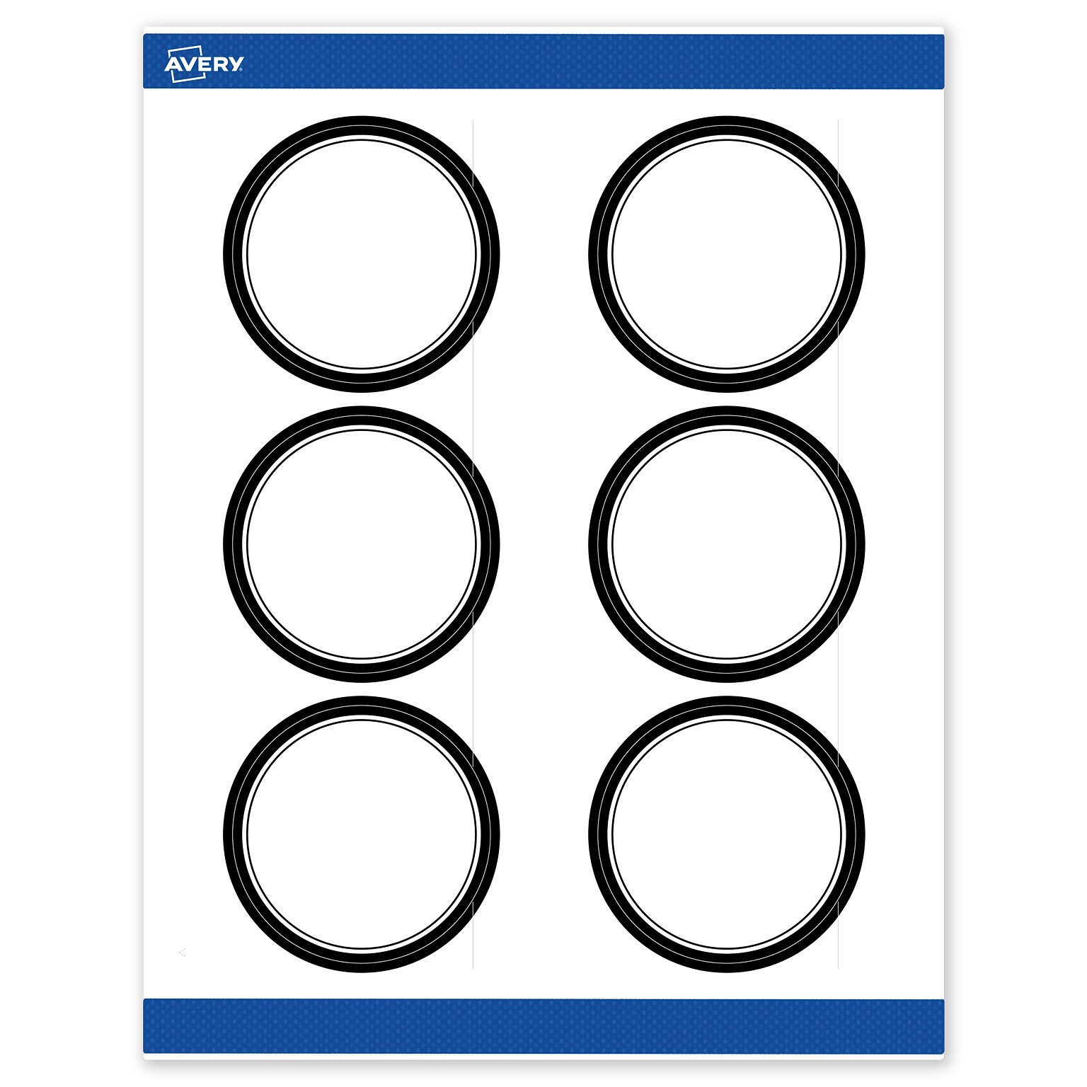 Avery Laser/Inkjet Circle Multipurpose Labels, 3 Dia., White, 60/Pack (S00DM1)