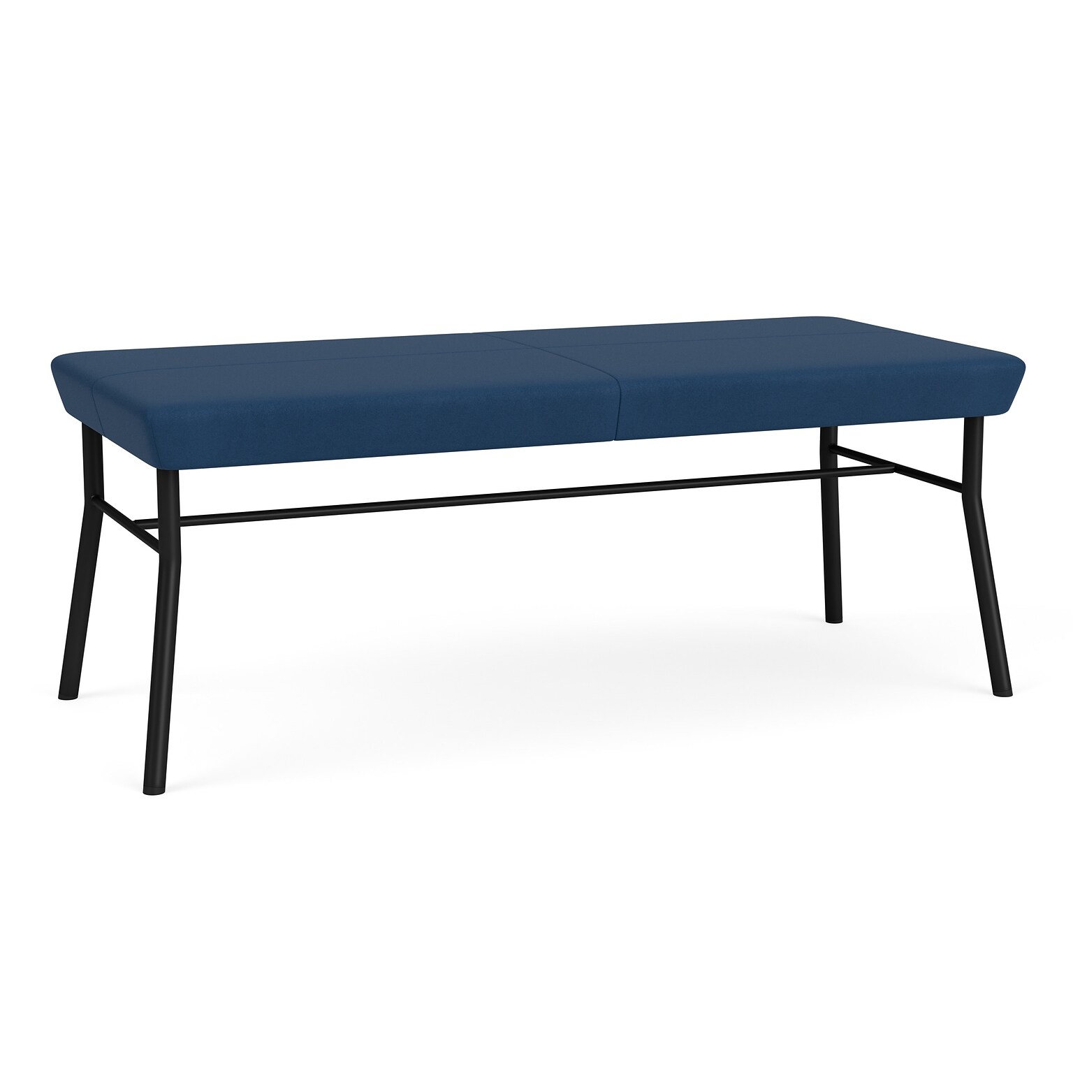 Lesro Mystic Lounge Vinyl 2-Seat Bench, Patriot Plus Blue Ridge/Black (ML2001.SBK-01PPBR)