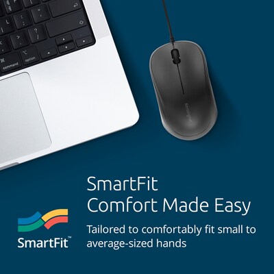 Kensington MY201 Simple Solutions Ambidextrous Mouse, Black (TAA)(K55114TAA)