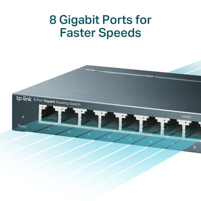 TP-Link 8-Port Gigabit Unmanaged Ethernet Network Switch (TL-SG608)