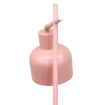 Simple Designs Sleek Essentials 54.72" Metal Floor Lamp with Round Shade, Pink (LF1051-PNK)