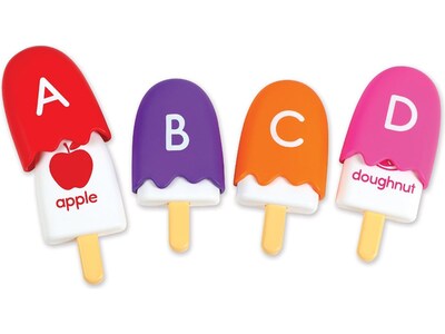 Learning Resources Mini ABC Ice Pops, Assorted Colors, 26/Set (LER6799)