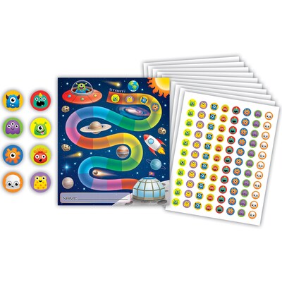 Teacher Created Resources Out of this World Reward Trackers with Stickers, 5.25 x 6, Multicolored,