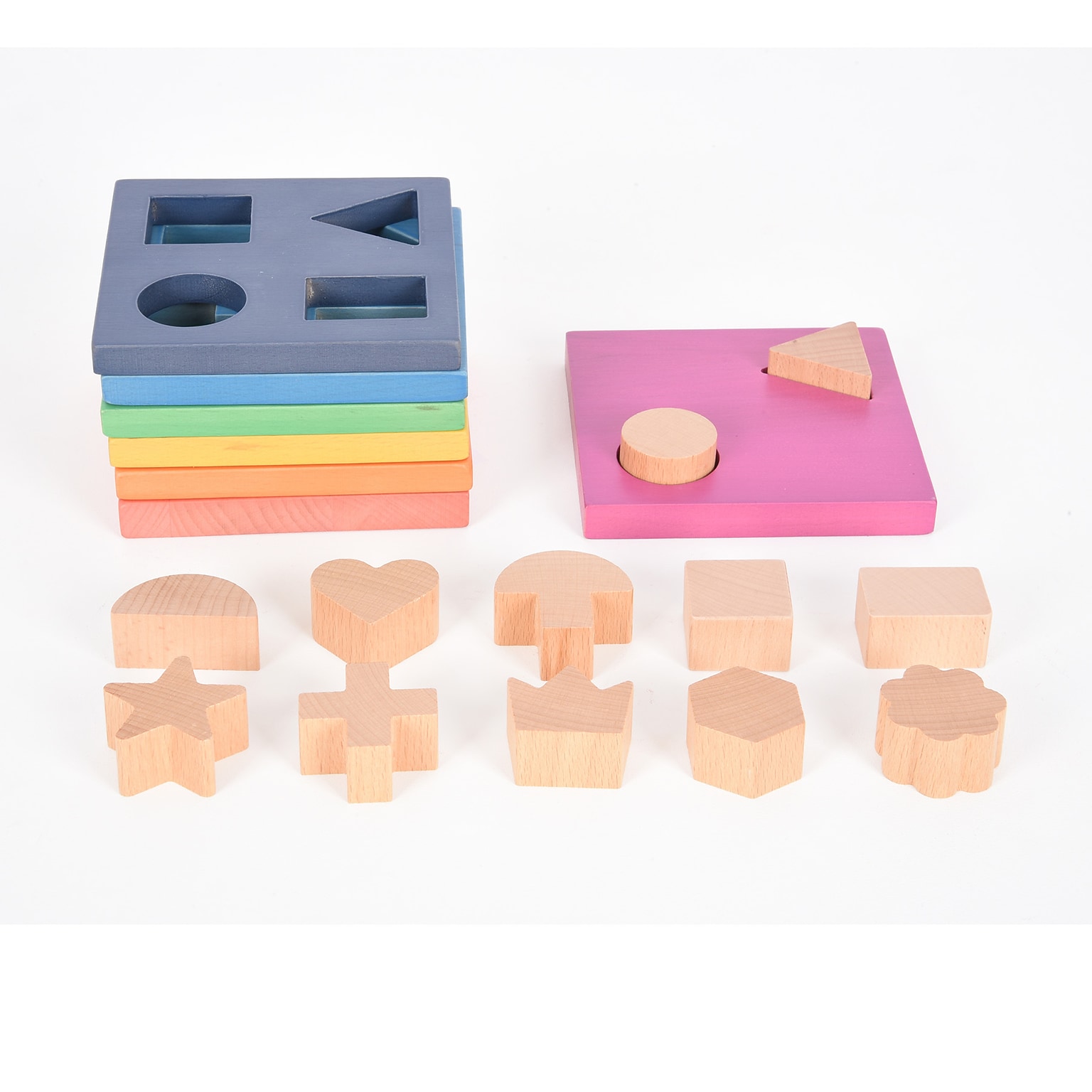 TickiT Rainbow Wooden Shape Stacker (CTU73532)