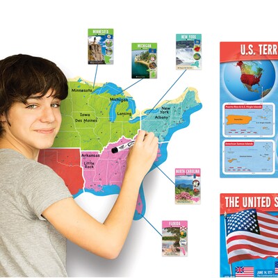 TREND The United States Wipe-Off Learning Set (T-19017)