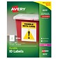 Avery Durable Laser Identification Labels, 8 1/2" x 11", White, 50 Labels Per Pack (6575)