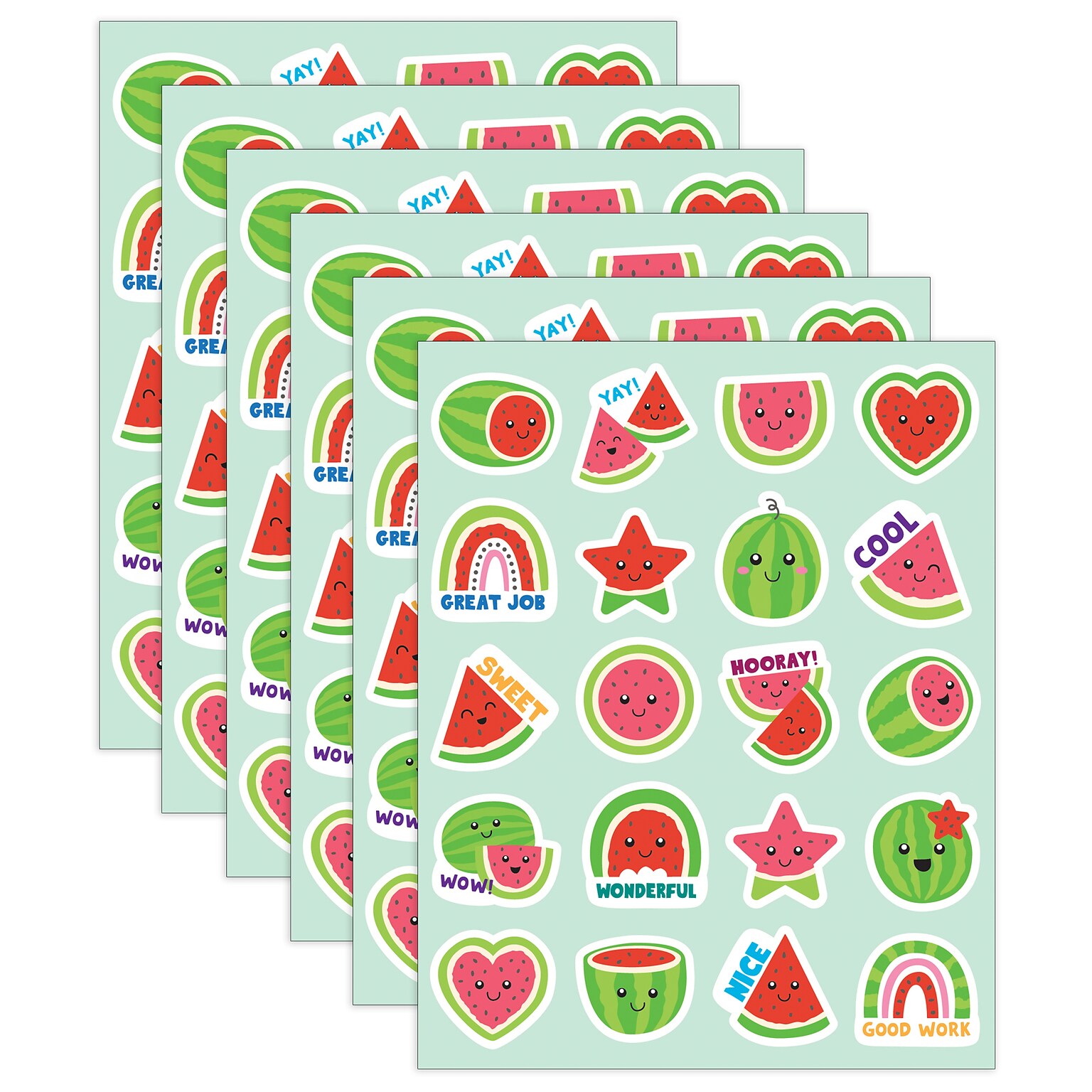 Teacher Created Resources Watermelon Smelly Stickers, Multicolored, 120/Pack, 6/Packs/Bundle (TCR9444-6)