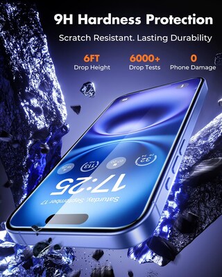 SaharaCase ZeroDamage Anti-Glare Tempered Glass Screen Protector for iPhone 17 Pro (ZD00180)