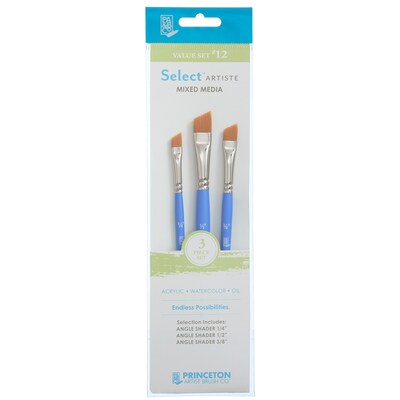 Princeton Select Artiste Mixed Media Synthetic Brush Set No. 12, 3/Set, 2 Sets/Bundle (PBXP3750SET11