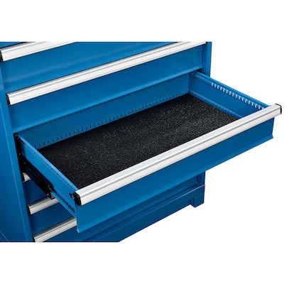 Global Industrial Modular Drawer Cabinet, 9 Drawers, w/Lock, 36"W x 24"D x 57"H, Blue