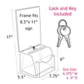 Azar Displays Molded Suggestion Box with Pocket Lock and Key, M
