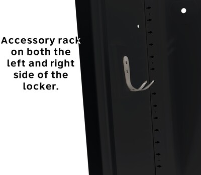 AdirOffice 72"H Single Tier Black/White Storage Locker (ADI629-201-B-W-DL)