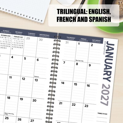 2027 Willow Creek 3.5" x 6.5" Calendar Year Weekly & Monthly Standard Planner, Black (66676)