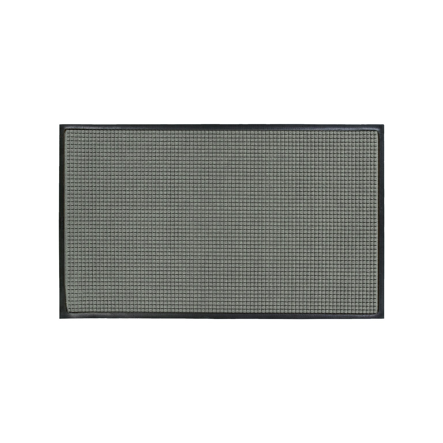 M + A Matting WaterHog Squares Classic Commercial Wiper/Scraper Entrance Floor Mat, 6 x 8, Medium Grey (2005768170)