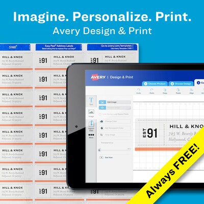 Avery TrueBlock Laser/Inkjet File Folder Labels, 2/3 x 3-7/16, White/Blue, 1,500 Labels/Pack (5766
