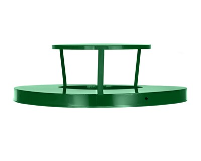 Alpine Industries Metal Outdoor Rain Bonnet Lid for 38-Gallon Waste Receptacle, Green (479-38-A-GRN)