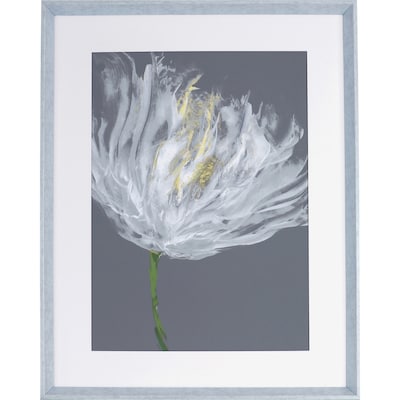 Lorell White Flower I Framed Abstract Art (LLR04478)