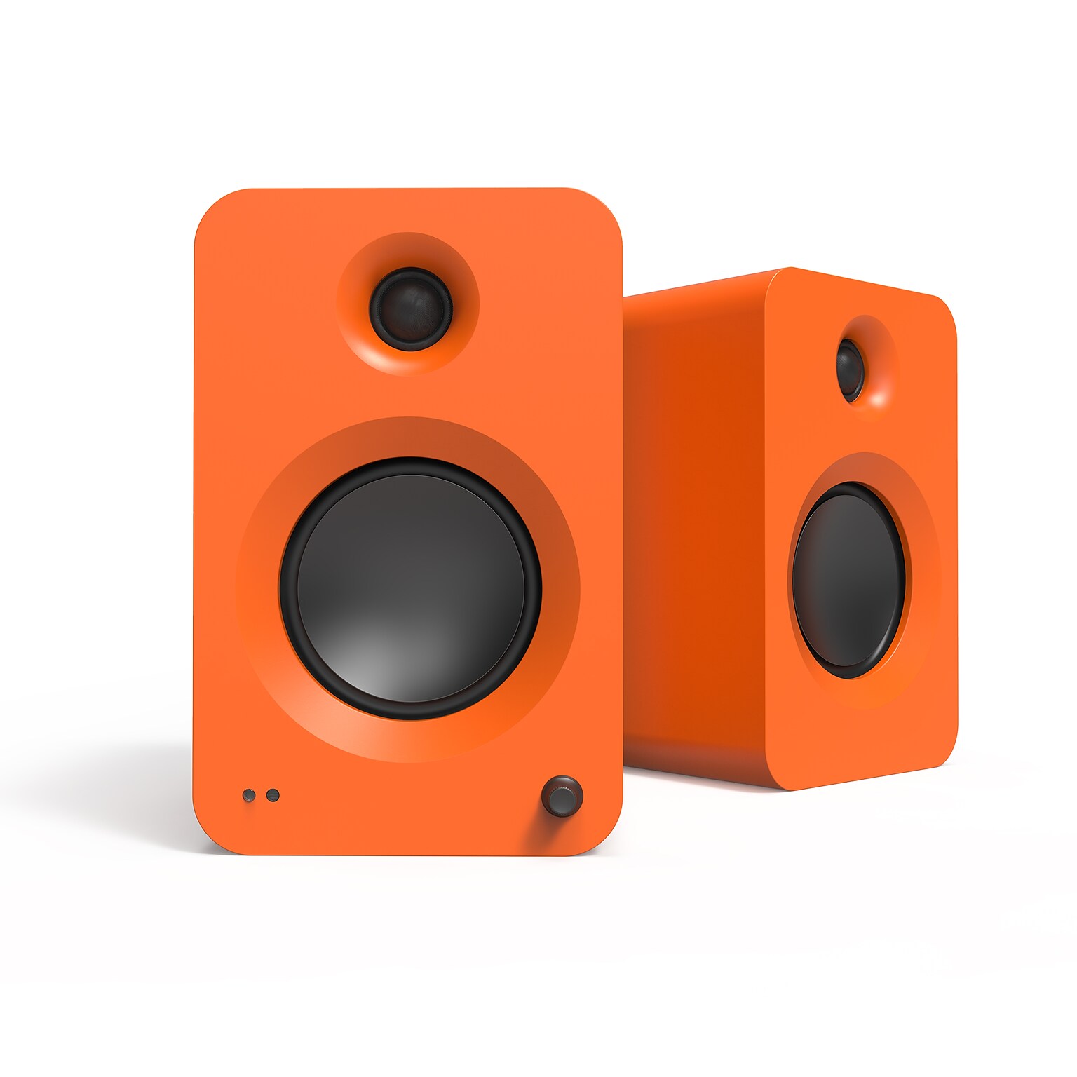 Kanto REN 200W Bluetooth Bookshelf Speakers, Matte Orange, Pair (RENMO)