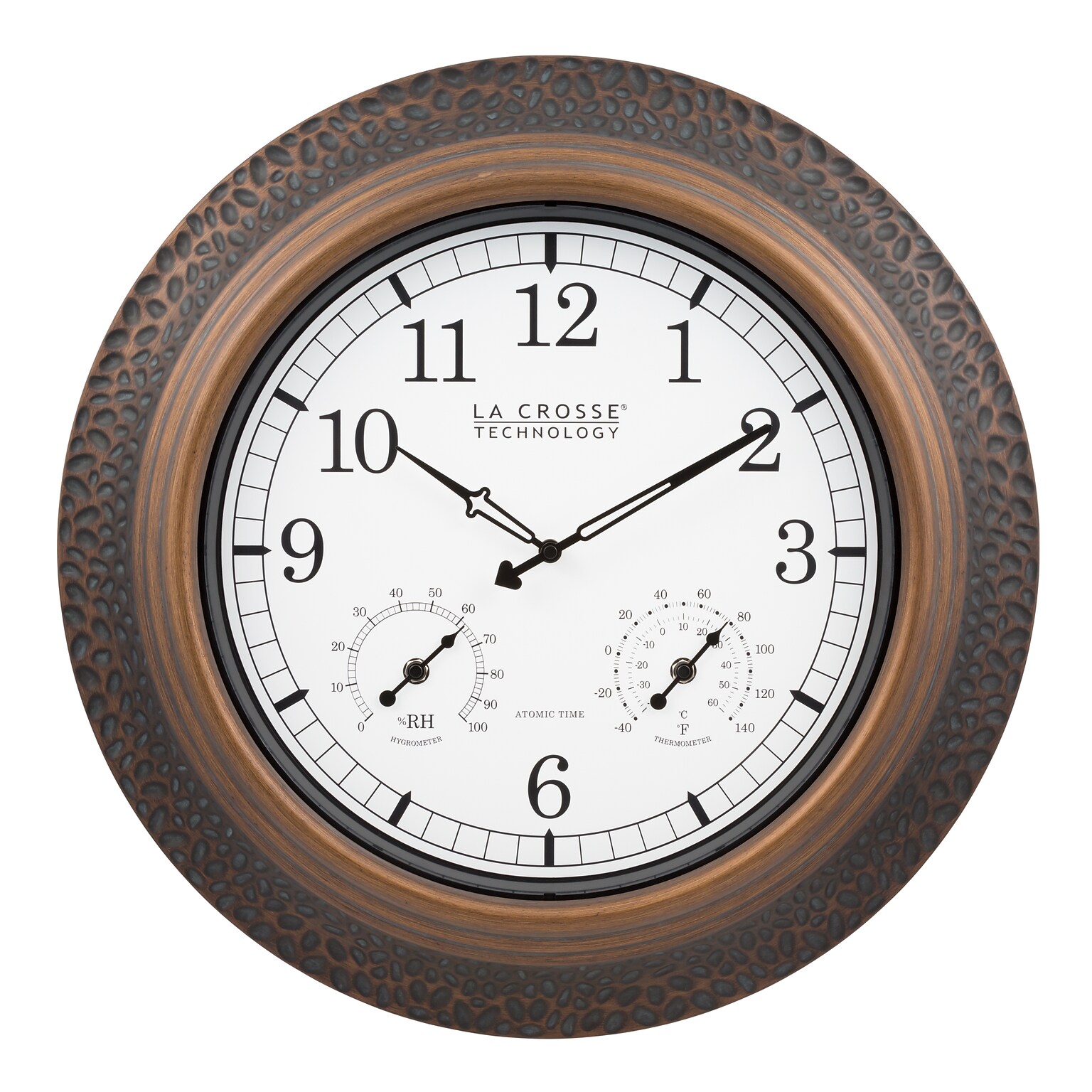 La Crosse Technology 21 In. Indoor/Outdoor Marcella Metal Atomic Wall Clock