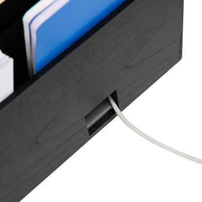 Mind Reader 6-Compartment Desk Organizer, Black (DESKCOMP-BLK)