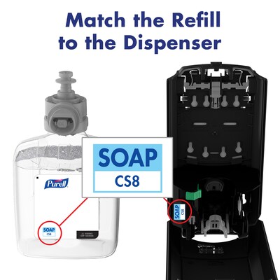 PURELL HEALTHY SOAP Foaming Hand Soap Refill for CS8 Dispenser, 1200 ml, 2/Carton (7874-02)