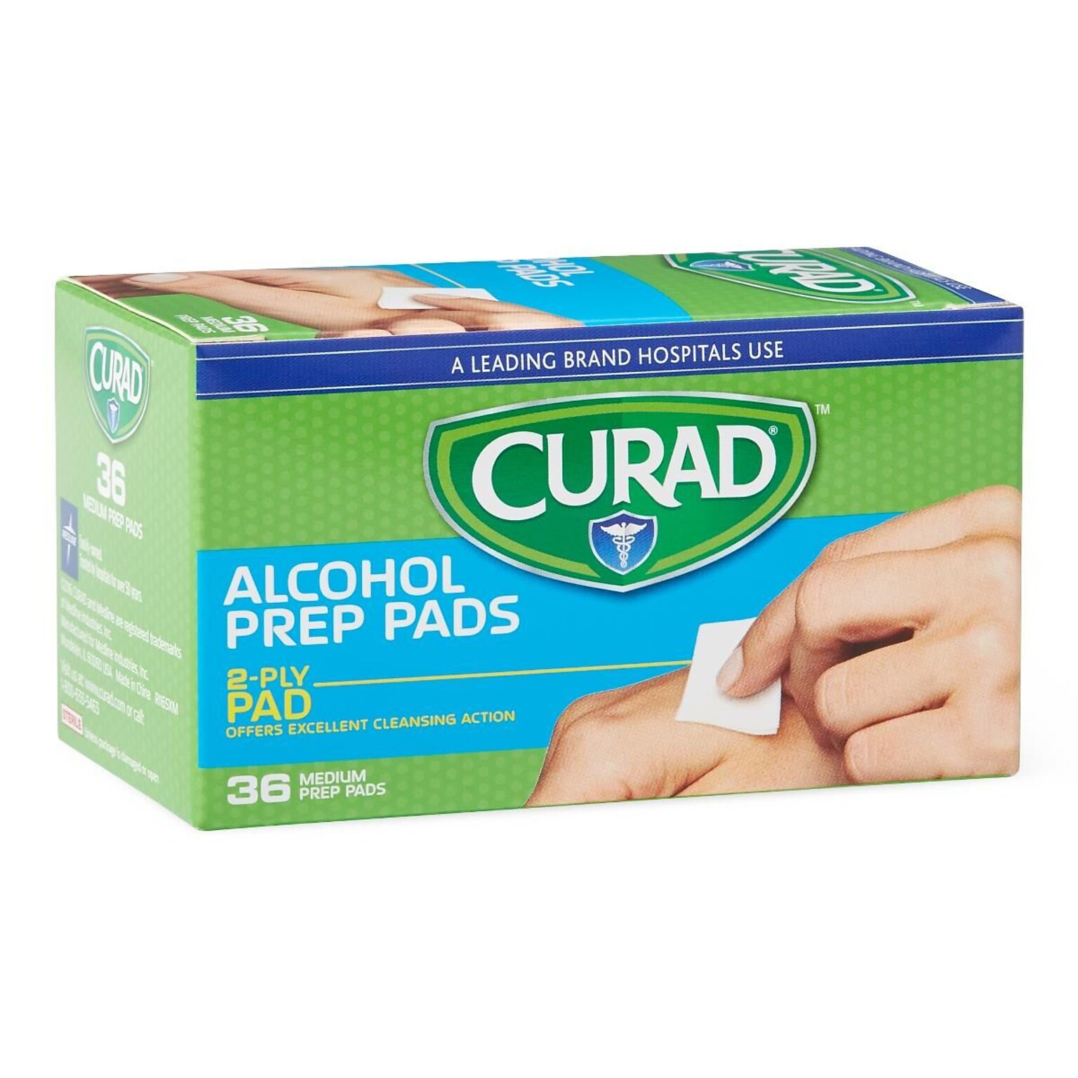 Curad 1 x 1 Alcohol Pads, 200/Box, 20 Boxes/Carton (CUR45581RBIXX)