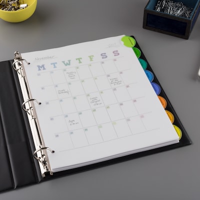 Avery Style Edge Insertable Plastic Dividers, 8 Tabs, Multicolored (11201)