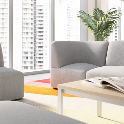 Bush Business Furniture Assemble Modular Corner Lounge Chair, Fog Fabric (ASM330FGF-03)