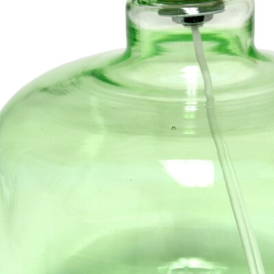 Creekwood Home Round Modern Glass 13.75" LED Table Lamp, Green/White (CWT-1015-GW)