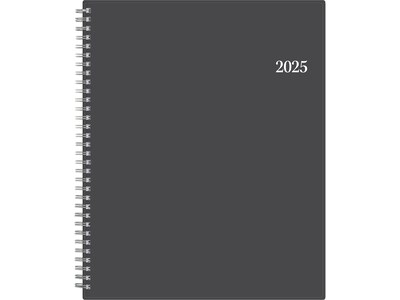 2025 Blue Sky Passages 8.5 x 11 Weekly & Monthly Planner, Plastic Cover, Charcoal Gray (100008-25)