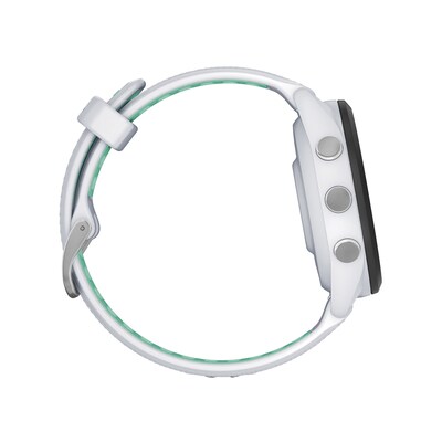 Garmin Forerunner 265S Smartwatch, GPS, 42mm, White Case w/Black Bezel, Whitestone/Neo Tropic Silicone Band (010-02810-04)