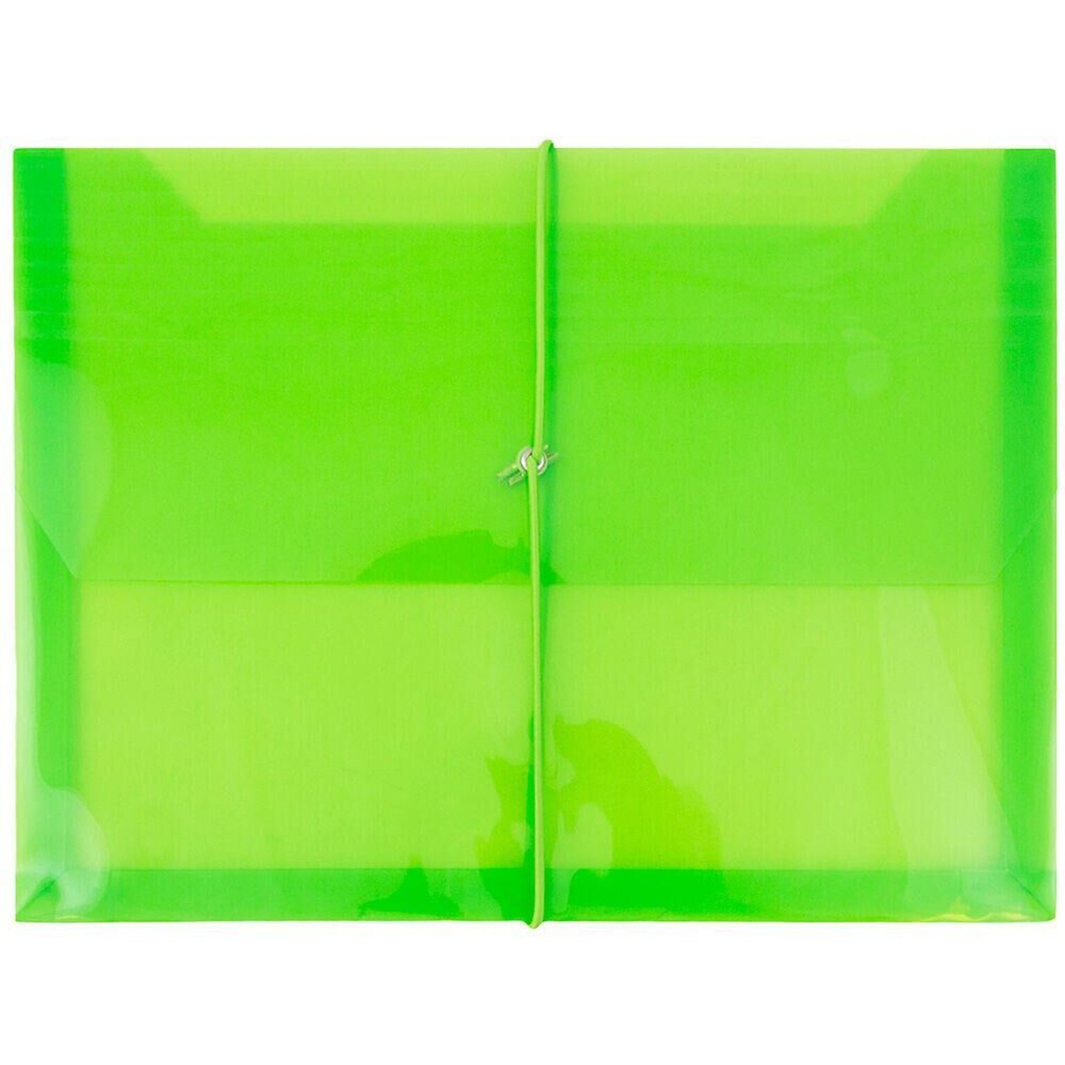 JAM Paper Premium Plastic Document File, Letter, Lime Green, 3/Pack (218E25LIBX3)