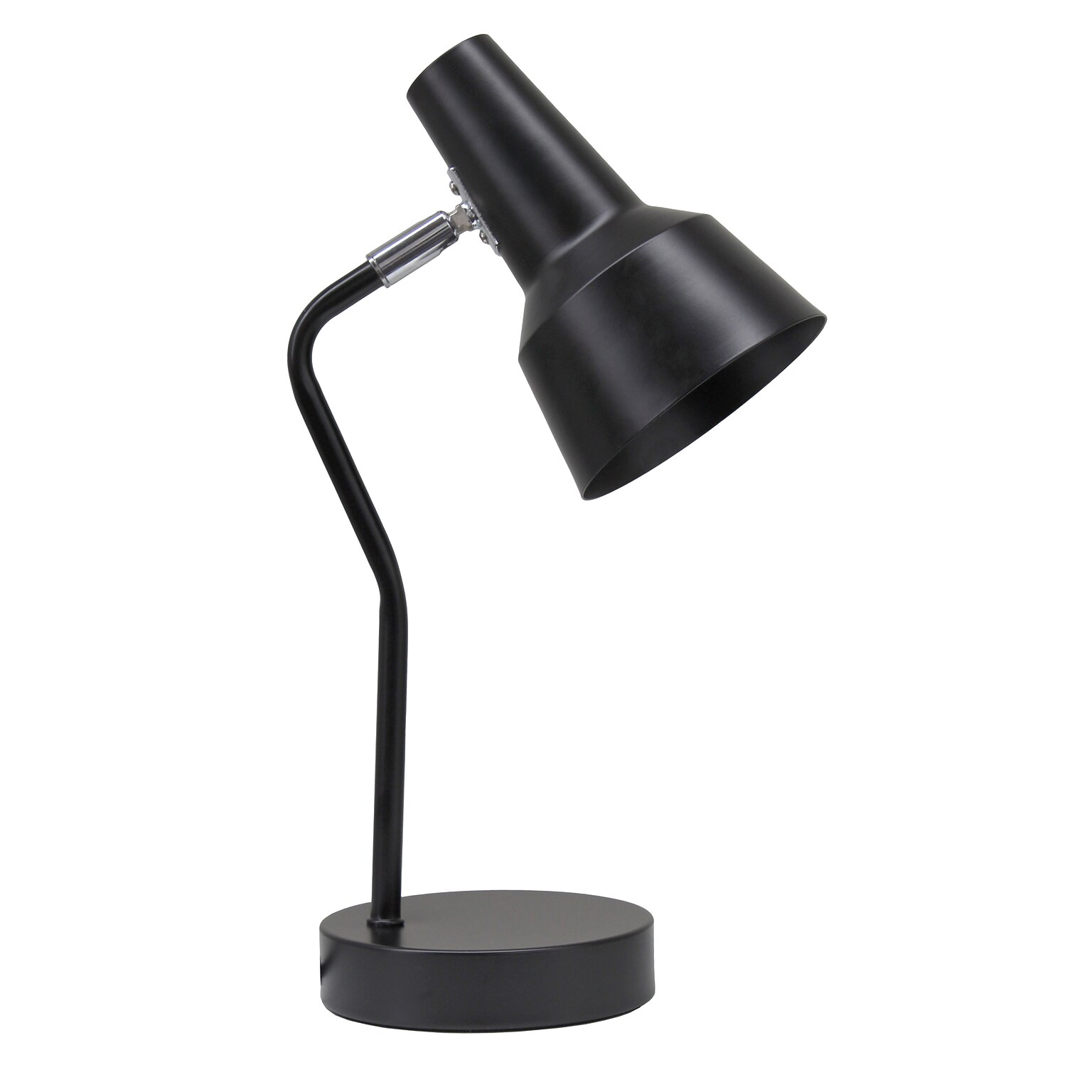 Simple Designs Sleek Essentials LED Desk Lamp, 15.2, Black (LD1078-BLK)