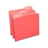 Quill Brand® File Folders, Assorted Tabs, 1/3-Cut, Letter Size, Red, 100/Box (740913RD)