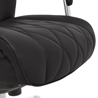 La-Z-Boy Sutherland Ergonomic Faux Leather Swivel Computer and Desk Chair, Black (CHR10048A)
